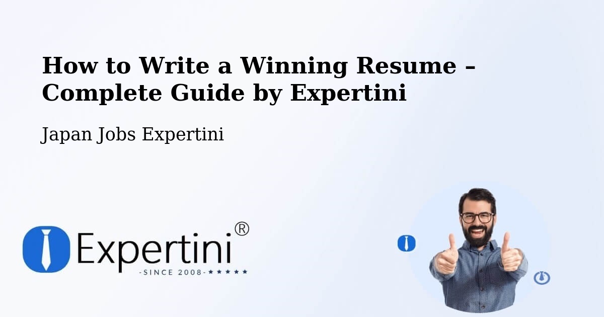 Resume Writing Guide for Job Seekers – Date Shi - Date Shi, Japan Jobs Expertini